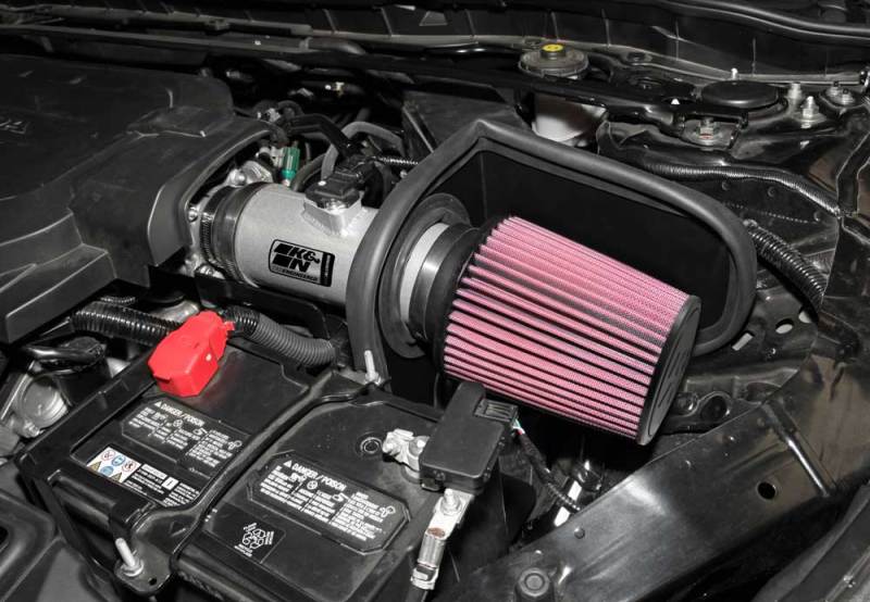 K&amp;N 13-14 Honda Accord 3.5L V6 69 Series Typhoon Air Intake System - Silver Cold Air Intake Kit - 69-1212TS