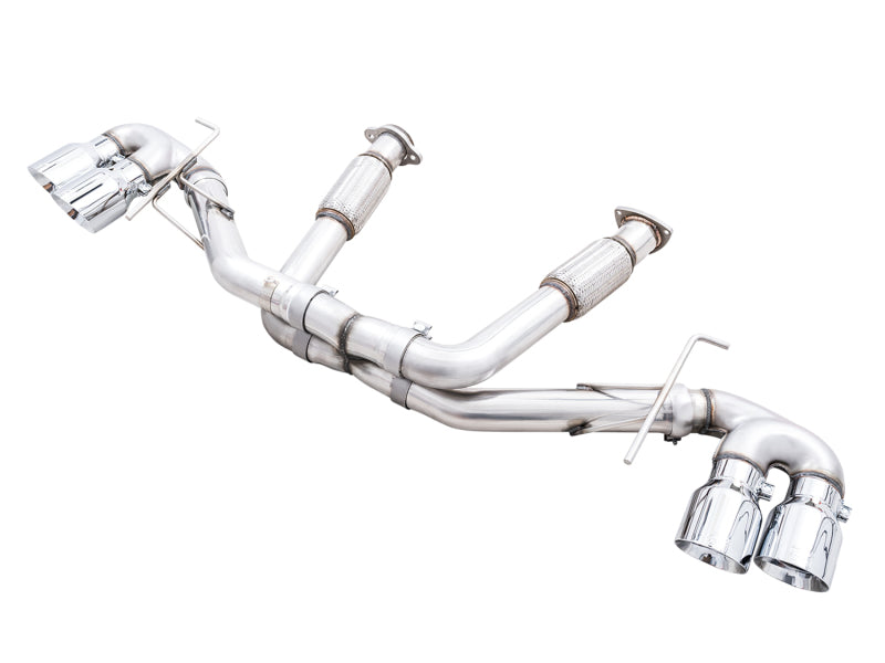 AWE Tuning 2020 Chevrolet Corvette (C8) Track Edition Exhaust - Quad Chrome Silver Tips - 3020-42080