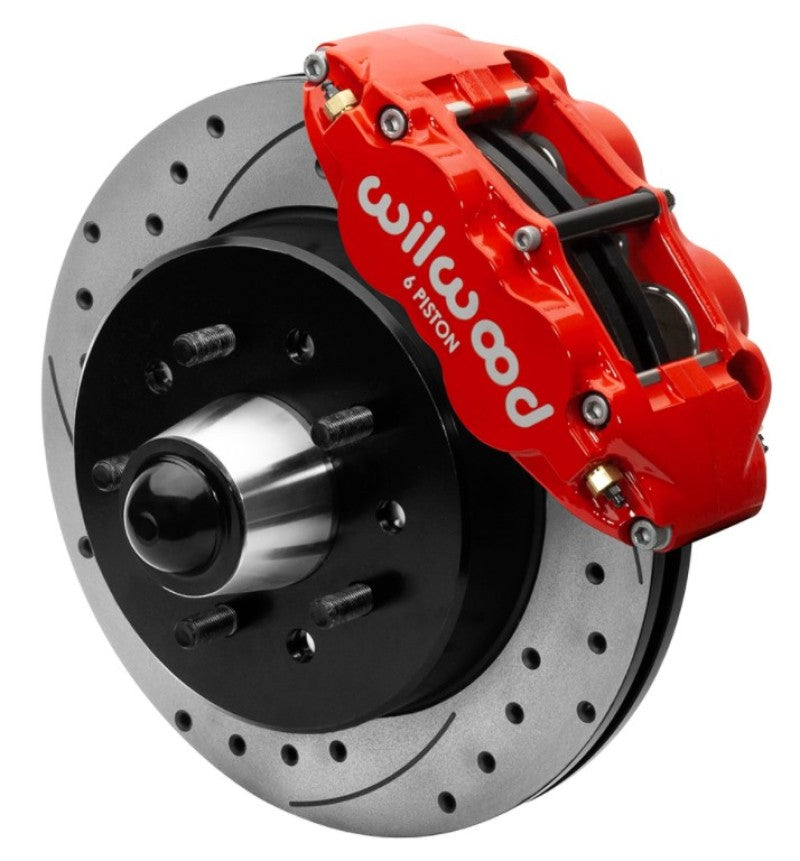 Wilwood Forged Narrow Superlite 6R Front Big Brake Kit 12.19in Drilled Rotors 88-98 C1500 - Red - 140-15948-DR by Wilwood