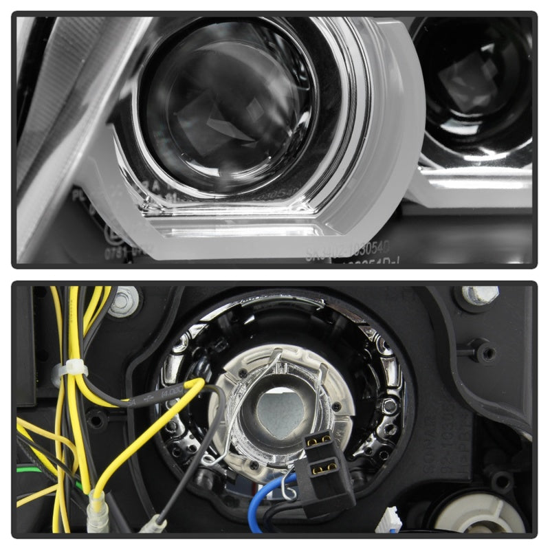 Spyder 09-12 BMW E90 3-Series 4DR Projector Headlights Halogen - LED - Black - PRO-YD-BMWE9009-BK - 5086488