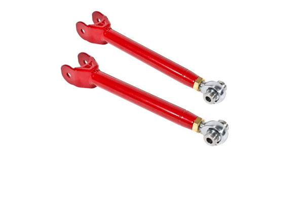 BMR 16-17 6th Gen Camaro Upper Control Arms Single Adj. Rod Ends - Red - UTCA062R for 2016-2024 Chevrolet Camaro - front view