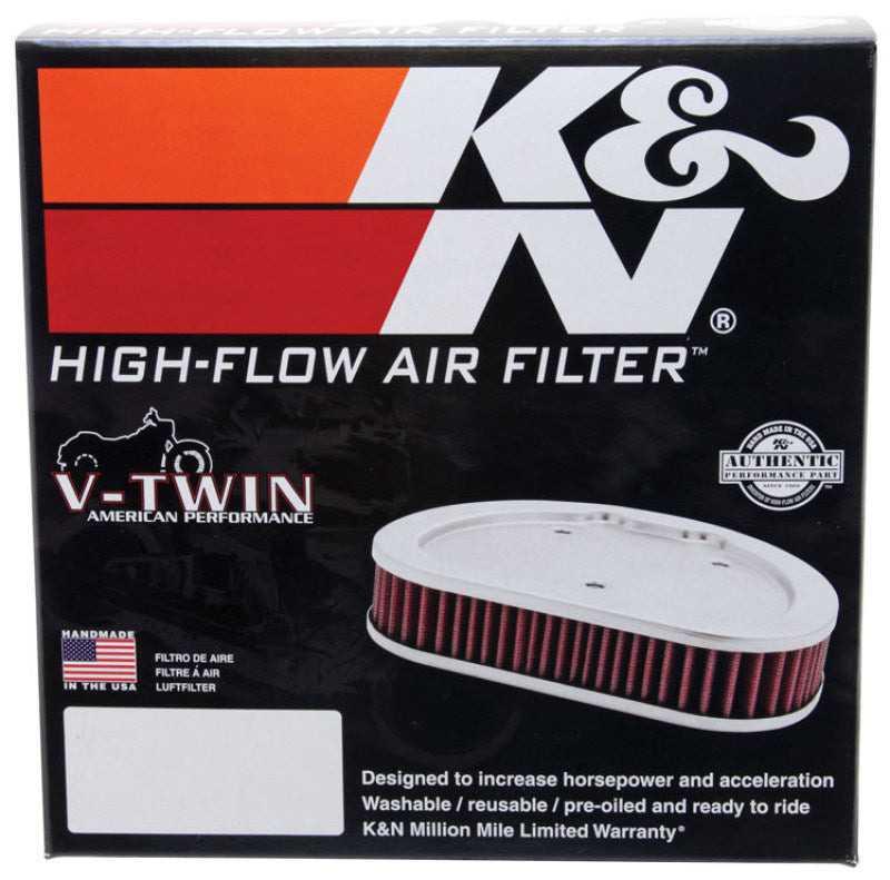 K&N 75-78 Harley Davidson 1000/1200CC Drop In Replacement Air Filter - HD-2075 for 1976-1978 Harley Davidson FLH Electra Glid