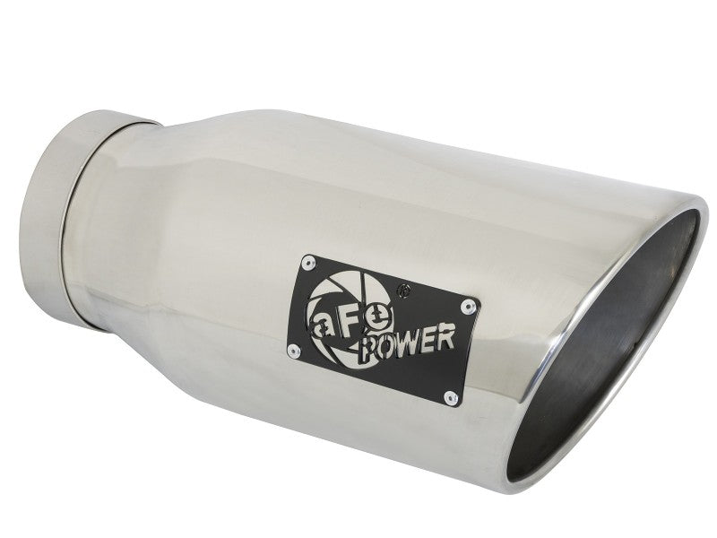 aFe ATLAS 5in DPF-Back Alum Steel Exhaust System w/Polished Tip 19-20 Ram Diesel Trucks L6-6.7L (td) - 49-02078-P