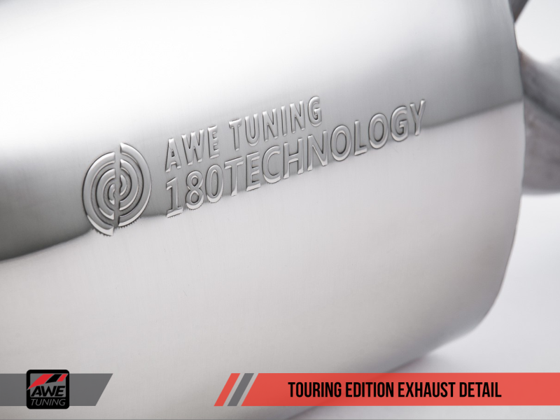 AWE Tuning BMW F3X 340i Touring Edition Axle-Back Exhaust - Diamond Black Tips (90mm) - 3010-33040