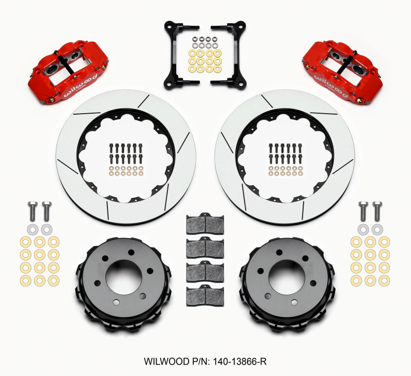 Wilwood Narrow Superlite 4R RearTruck Kit 14.25in Red 2012-Up Ford F150 (6 lug) - 140-13866-R for 2012-2015 Ford F 150