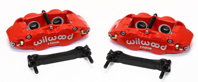 Wilwood Narrow Superlite 4R Rear Caliper & Bracket Kit - Red 97-13 C5/C6 Corvette w/ OEM Rotors - 140-14026-R for 1997-2013 C