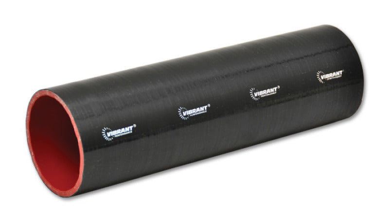 Vibrant 4 Ply Reinforced Silicone Straight Hose Coupling - 2in I.D. x 12in long (BLACK) - 27071