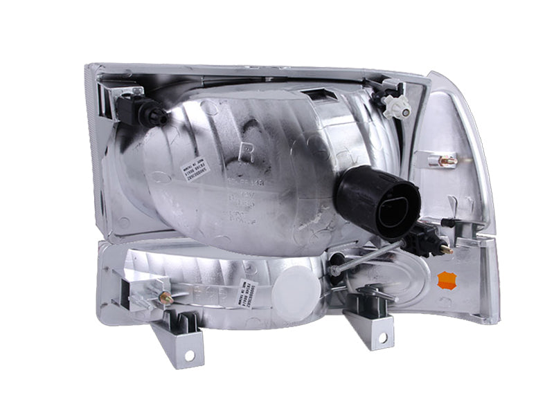 ANZO 2000-2004 Ford Excursion Crystal Headlights Black - 111080