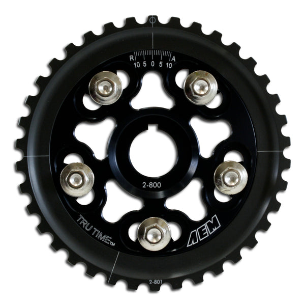 AEM 88-95 Honda Civic/ 93-95 Del Sol S & Si Black Tru-Time Cam Gear - 23-800BK for 1988-1995 Honda Civic