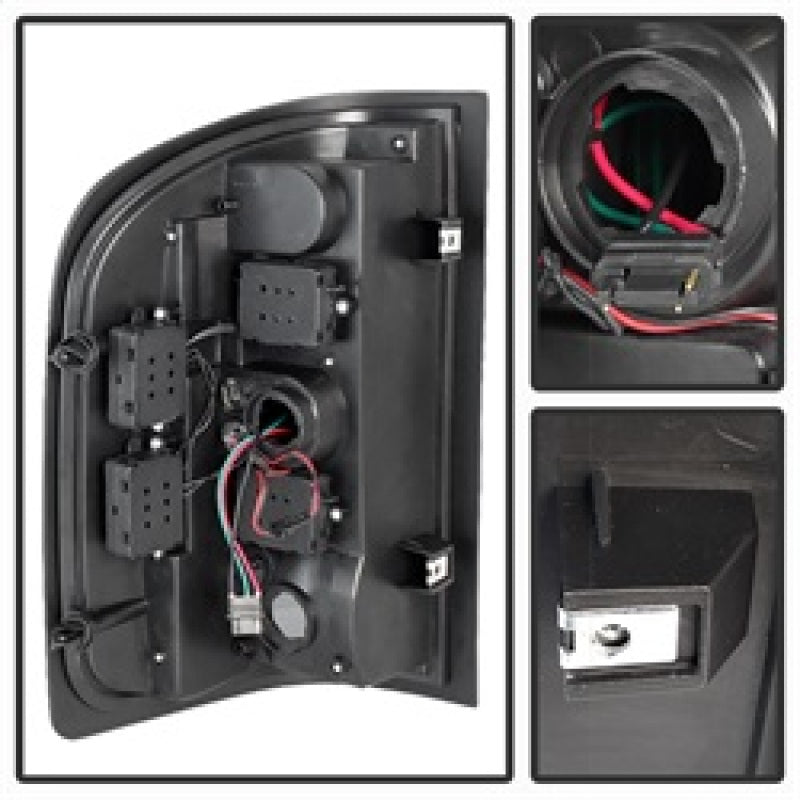 Xtune Chevy Silverado 07-13 LED Tail Lights Black Smoke ALT-JH-CS07-LED-BKSM - 5077493