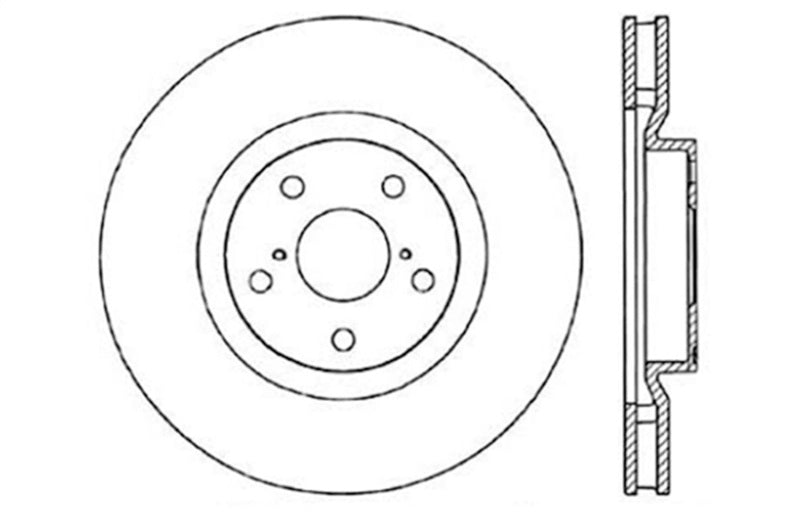 StopTech 5/93-98 Toyota Supra Turbo Left Front Slotted &amp; Drilled Rotor - 127.44103L