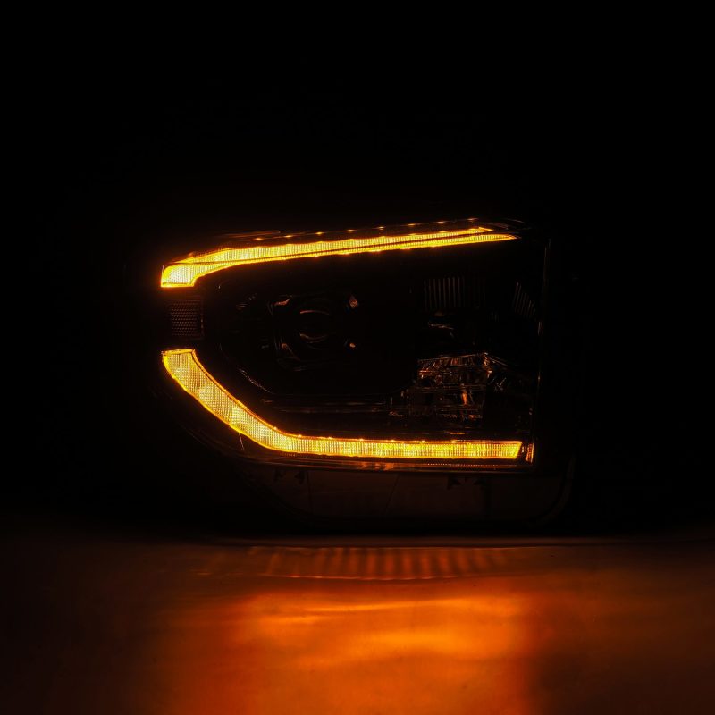 AlphaRex 14-21 Toyota Tundra PRO-Series Projector Headlights Black w/Seq. Sig. + DRL - 880840