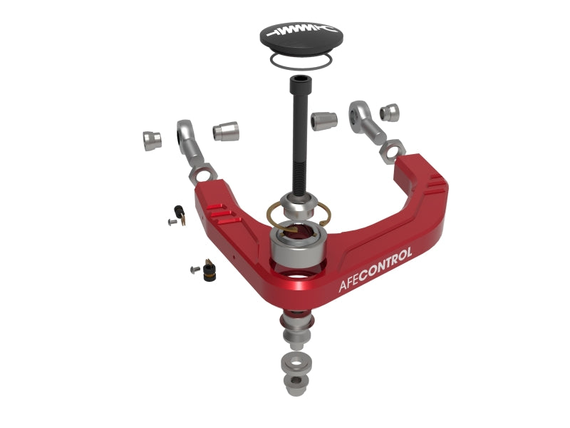 aFe Control 05-23 Toyota Tacoma Upper Control Arms - Red Anodized Billet Aluminum - 460-72T005-R