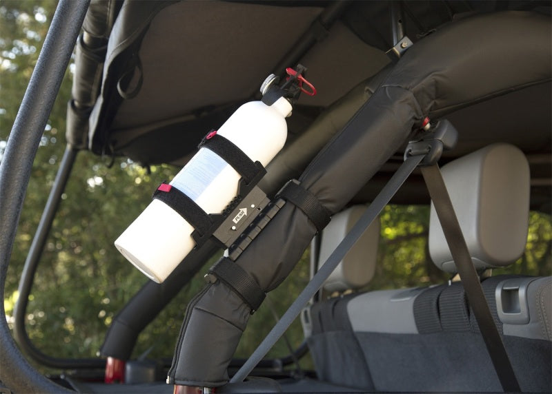 Rugged Ridge 76-20 Jeep Wrangler Elite Fire Extinguisher Holder - 11238.40 for 1987-2025 Jeep Wrangler - rear view