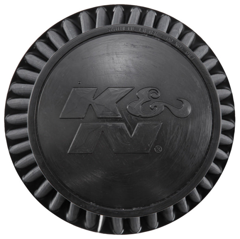 K&amp;N Universal Rubber Filter Round Tapered 6in Flange ID x 7.5in Base OD x 5.25in Top OD x 8in Height - RU-3101HBK