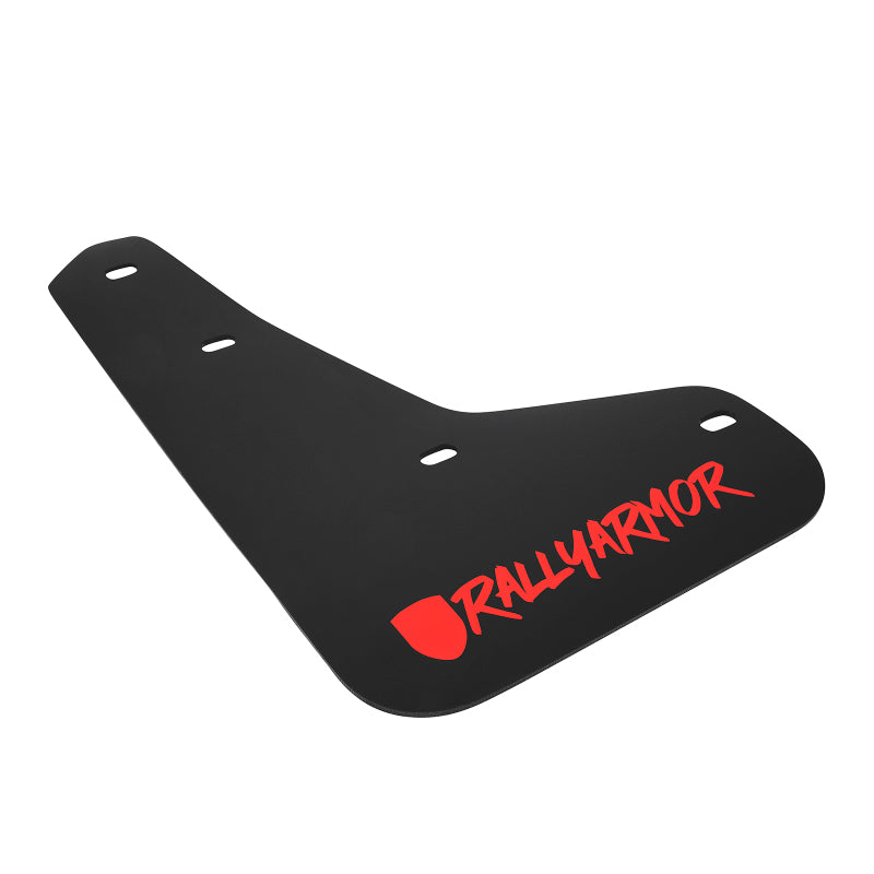 Rally Armor 12-19 Ford Focus ST / 16-19 RS Black UR Mud Flap w/ Red Altered Font Logo - MF27-UR-BLK/RD-X