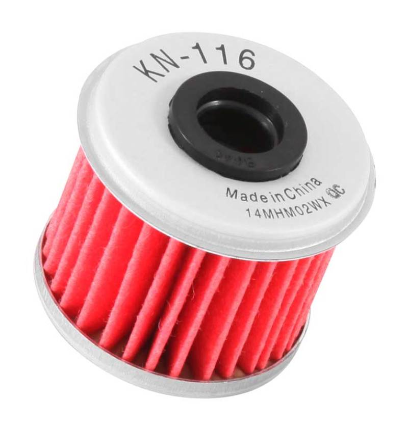K&N Honda/Husqvarna 1.625in OD x .438in ID x 1.406in H Oil Filter - KN-116 for 2002-2023 Honda CRF450R - installed view