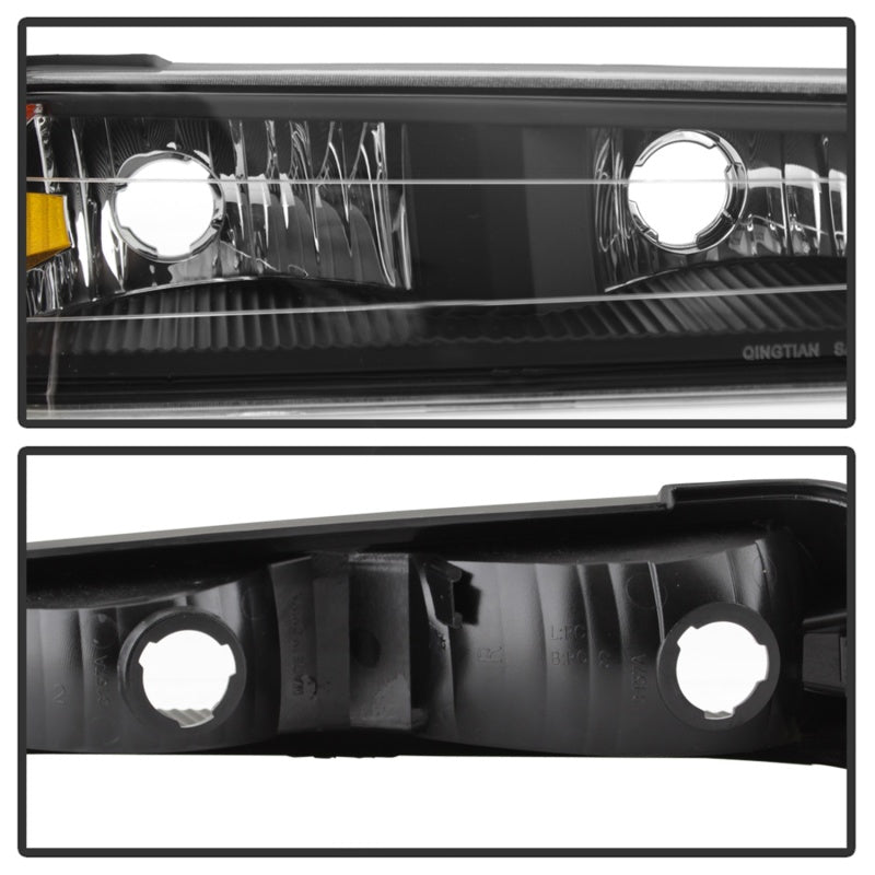 Xtune Chevy Colorado 04-12 OEM Headlights w/ Bumper Lights Black HD-JH-CCOL04-SET-BK - 9032110