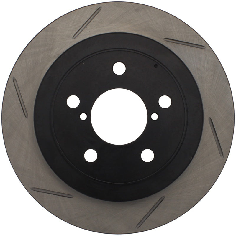 StopTech Power Slot 02-05 WRX Rear Left Sportstop Slotted Rotor - 126.47011SL for 1993-2007 Subaru Impreza - front view