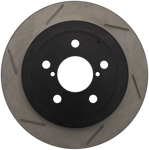 StopTech Power Slot 02-05 WRX Rear Left Sportstop Slotted Rotor - 126.47011SL for 1993-2007 Subaru Impreza - front view