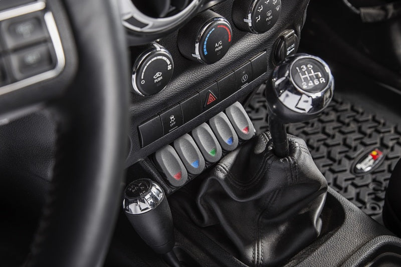 Rugged Ridge Lower Console Switch Panel 11-18 Jeep Wrangler JK/JKU - 17235.54