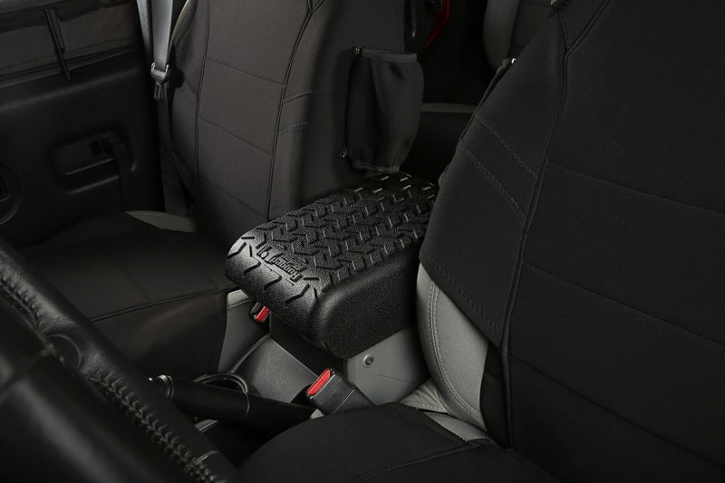 Rugged Ridge Center Console Cover Black 07-10 Jeep Wrangler - 13107.40 for 2007-2010 Jeep Wrangler - installed view