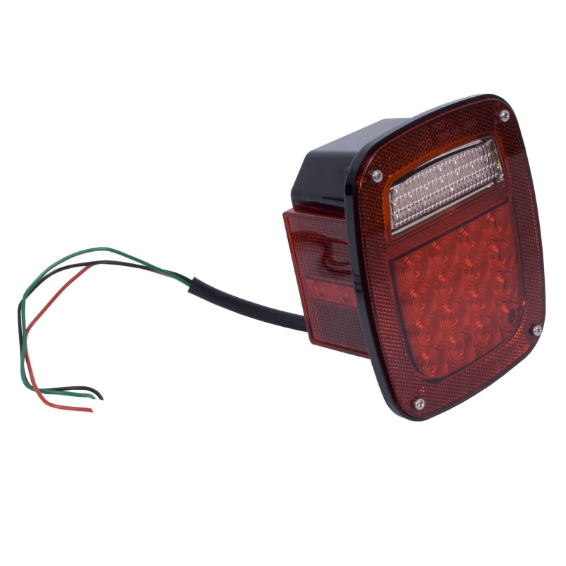 Rugged Ridge LED Tail Light Assembly LH 76-06 Jeep CJ / Jeep Wrangler - 12403.83 for 1997-2006 Jeep Wrangler - angle view