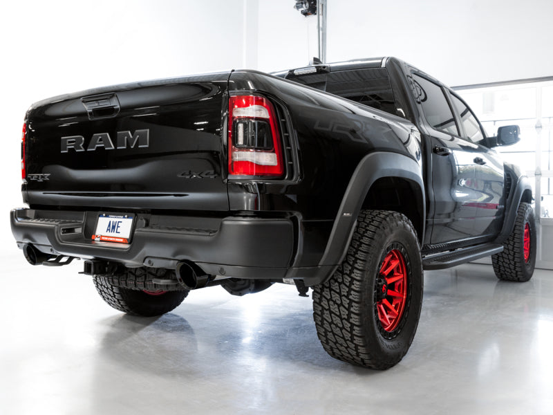 AWE Tuning 2021 RAM 1500 TRX 0FG Cat-Back Exhaust - Diamond Black Tips - 3015-33005