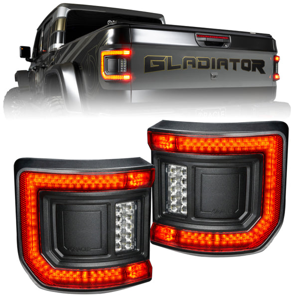 Oracle 2020+ Jeep Gladiator JT Flush Mount LED Tail Lights -  Tinted Lens - 5882-504-T for 2020-2025 Jeep Gladiator - front v