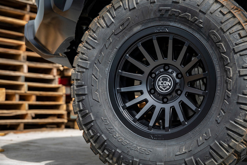 ICON Recon SLX 17x8.5 5x4.5 0mm Offset 4.75in BS 71.5mm Bore Satin Black Wheel - 3617856547SB
