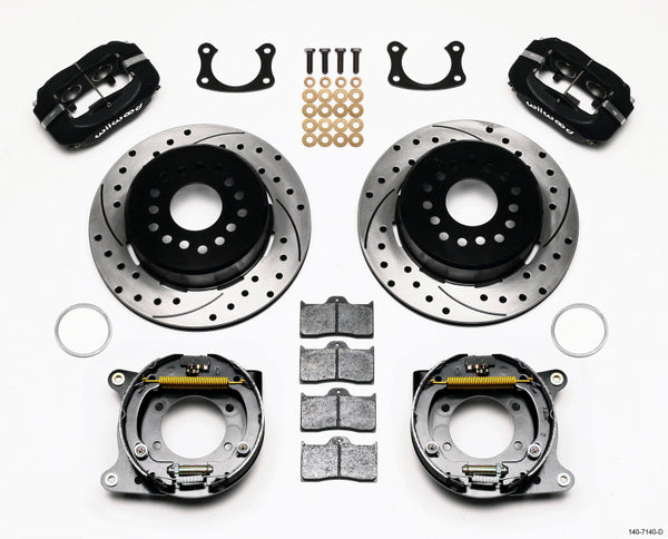 Wilwood Forged Dynalite P/S Park Brake Kit Drilled New Big Ford 2.50in Offset - 140-7140-D by Wilwood