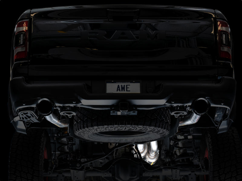 AWE Tuning 2021 RAM 1500 TRX 0FG Cat-Back Exhaust - Diamond Black Tips - 3015-33005