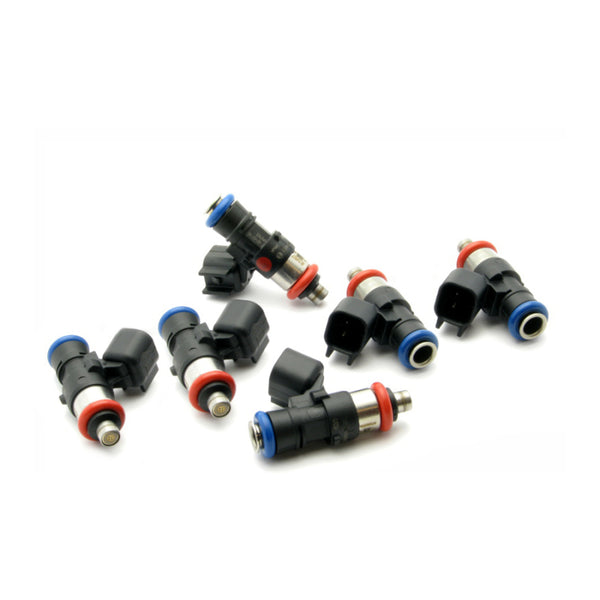 DeatschWerks Bosch EV14 Universal 40mm Compact 90lb/hr Injectors (Set of 6) - 16U-00-0090-6 for 2011-2017 Ford Mustang - fron