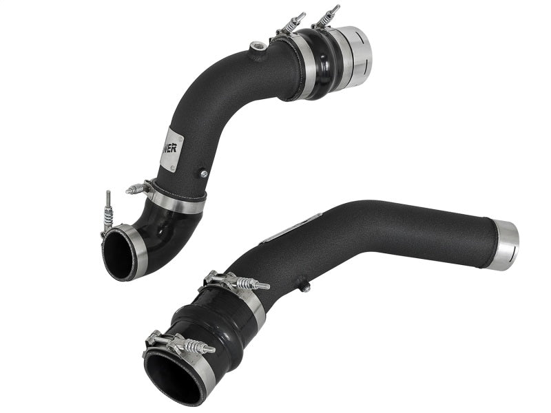 aFe Bladerunner 3in Hot and Cold Side Black Intercooler Tubes 2017 Ford Diesel Trucks V8 6.7L (td) - 46-20314-B