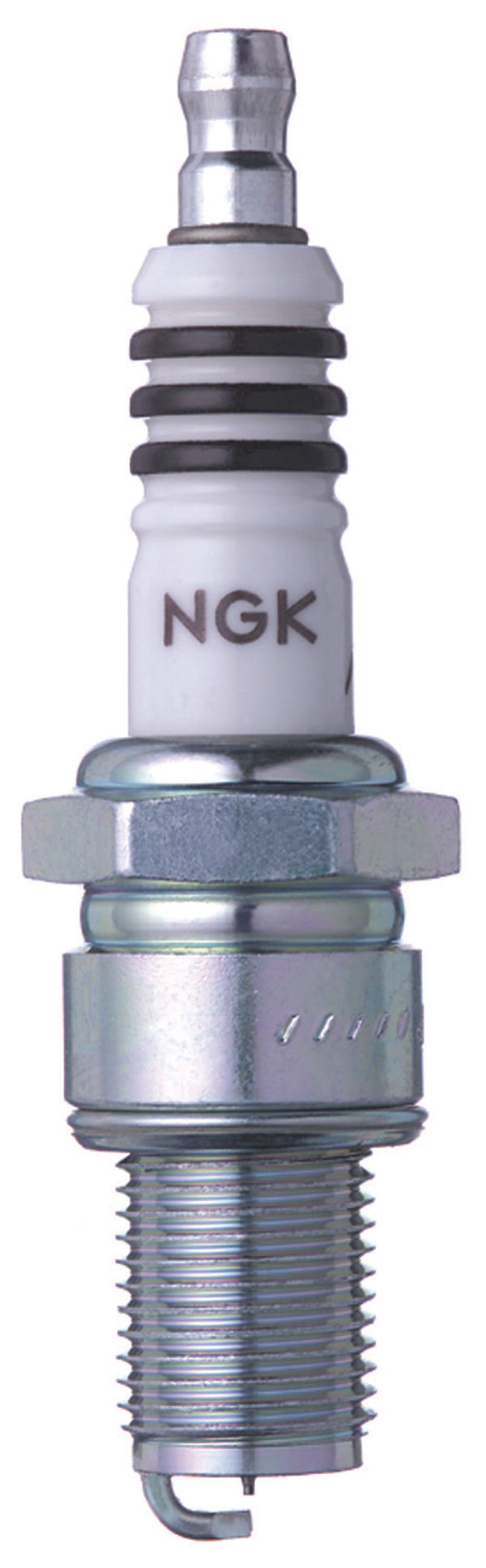 NGK Iridium IX Spark Plug Box of 4 (BR7EIX) - 6664 for 1981-1992 Kawasaki JS440 - front view