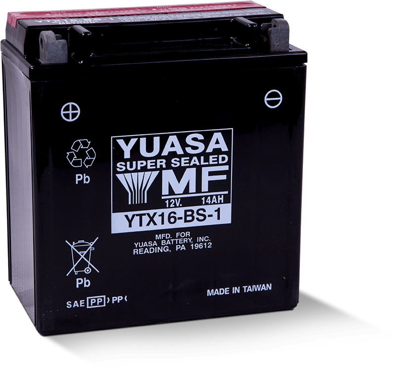 Yuasa YTX16-BS-1 Maintenance Free AGM 12 Volt Battery - YUAM32X61 for 1998-2002 Suzuki LT-F500F QuadRunner 4x4