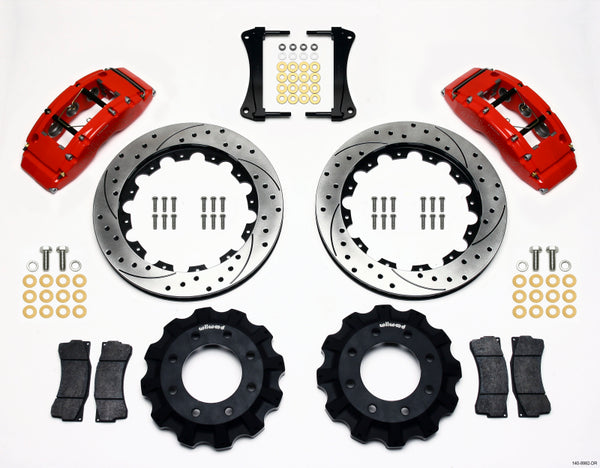 Wilwood TC6R Front Kit 16.00in Drilled Red 1999-2014 GM Truck/SUV 1500 - 140-8992-DR for 1999-2016 Chevrolet Silverado 1500