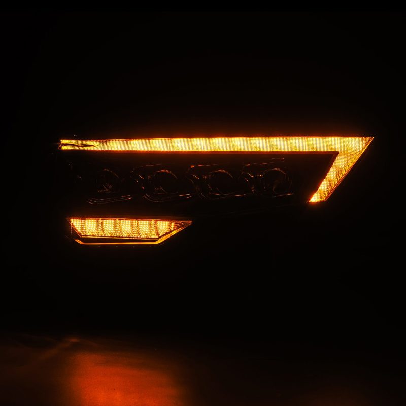 AlphaRex 14-22 Toyota 4Runner (2021 Req. Conv) NOVA LED Proj HL Blk w/Actv Light &amp; Seq. Sig + SB DRL - 880808