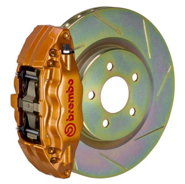 Brembo 02-07 Impreza/WRX/08-14 WRX Fr GT BBK 4 Pist Cast 2pc 326 x30 1pc Rotor Slotted Type1 - Gold - 1E5.6002A4 by Brembo