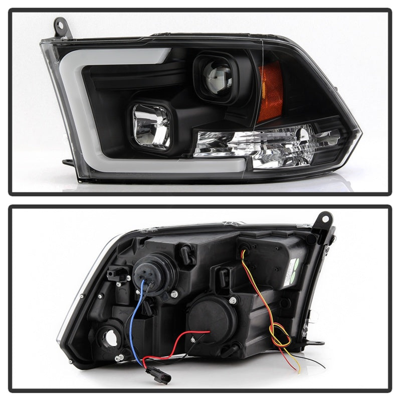 Spyder 09-16 Dodge Ram 1500 Ver 2 Proj Headlight - Light Bar Turn Signal - Blk - PRO-YD-DR09V2-SB-BK - 5086266