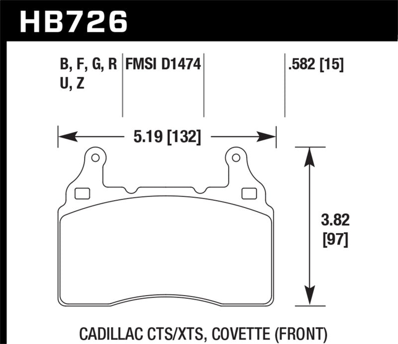 Hawk HPS Street Front Brake Pads HB726F.582