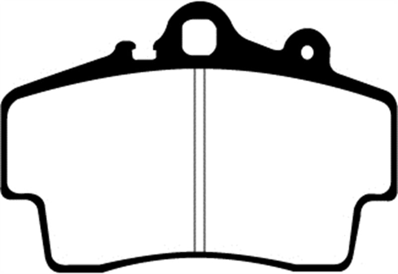 EBC 97-99 Porsche Boxster (Cast Iron Rotors only) 2.5 Yellowstuff Front Brake Pads - DP41207R