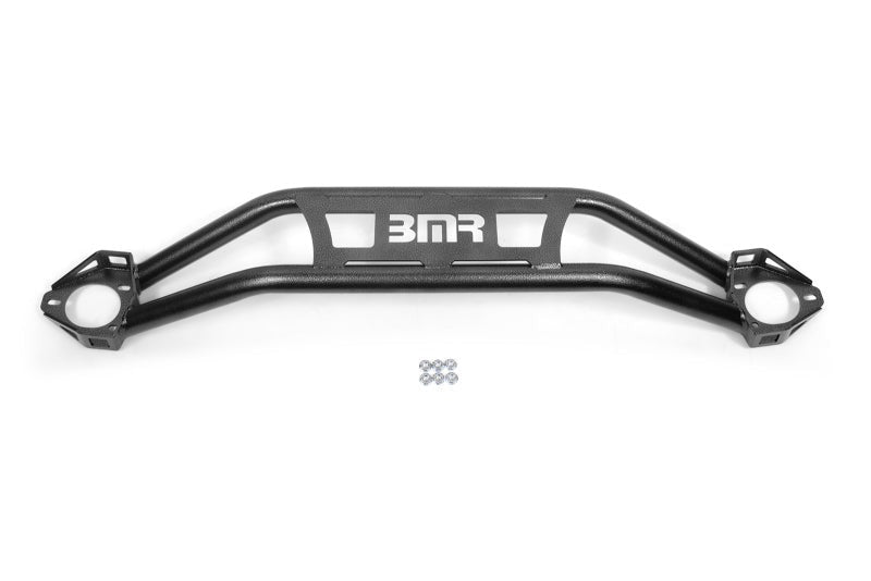 BMR 08-18 Dodge Challenger Front Strut Tower Brace - Black Hammertone (Twin Tube Design) - STB110H
