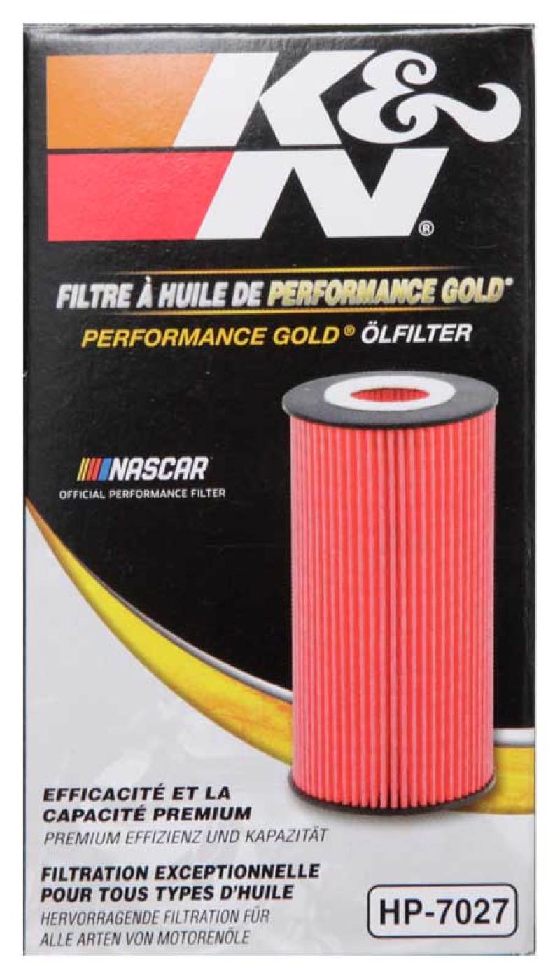 K&N Performance Oil Filter for 09-19 GM 1.4L / 1.6L / 1.8L w/ Hengst Filter Housing - HP-7027