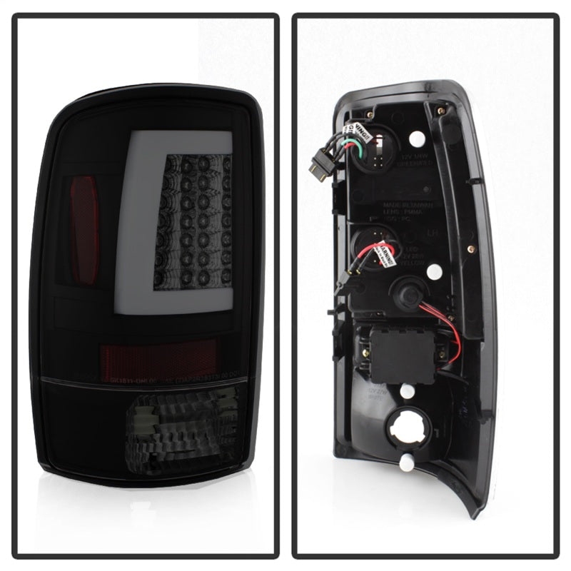 Spyder 00-06 GMC Yukon/Yukon XL V2 Light Bar LED Tail Lights - Blk Smoke (ALT-YD-CD00V2-LBLED-BSM) - 5084156