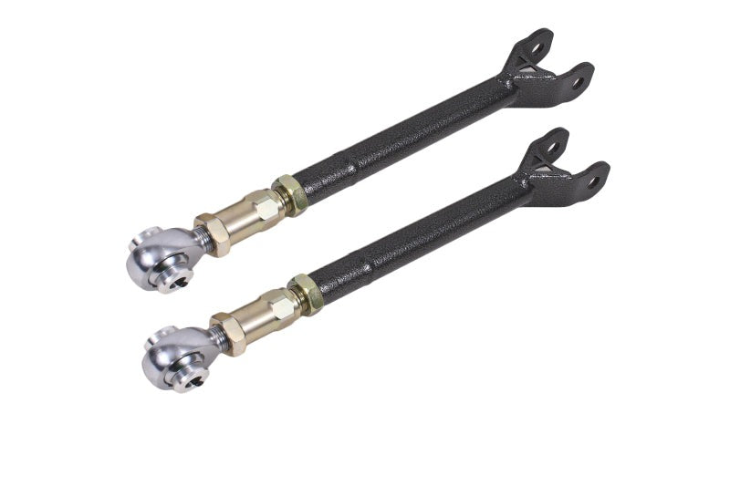 BMR 08-17 Challenger Lower Trailing Arms w/ On-Car Adj. Rod Ends - Black Hammertone - LTA112H