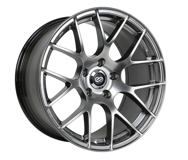 Enkei Raijin 18x9.5 35mm Offset 5x120 Bolt Pattern 72.6 Bore Diameter Hyper Silver Wheel - 467-895-1235HS by Enkei