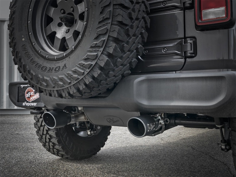 aFe Rebel Series 2.5in 409 SS Axle-Back Exhaust w/ Black Tips 2018+ Jeep Wrangler (JL) V6 3.6L - 49-48067-B