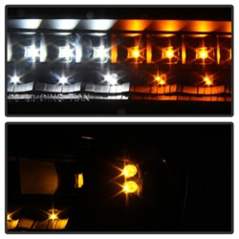 xTune GMC Sierra 99-06 /Yukon 00-06 Headlights &amp; LED Bumper Lights - Black HD-JH-GS99-LED-SET-BK - 9037399