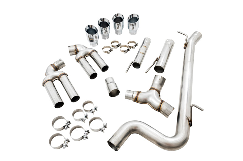AWE Tuning Audi 8V S3 Track Edition Exhaust w/Chrome Silver Tips 102mm - 3015-42142